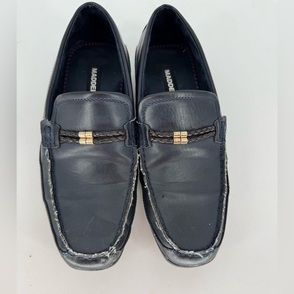 Madden Navy Blue Slip On Loafers - Picture 2 of 9